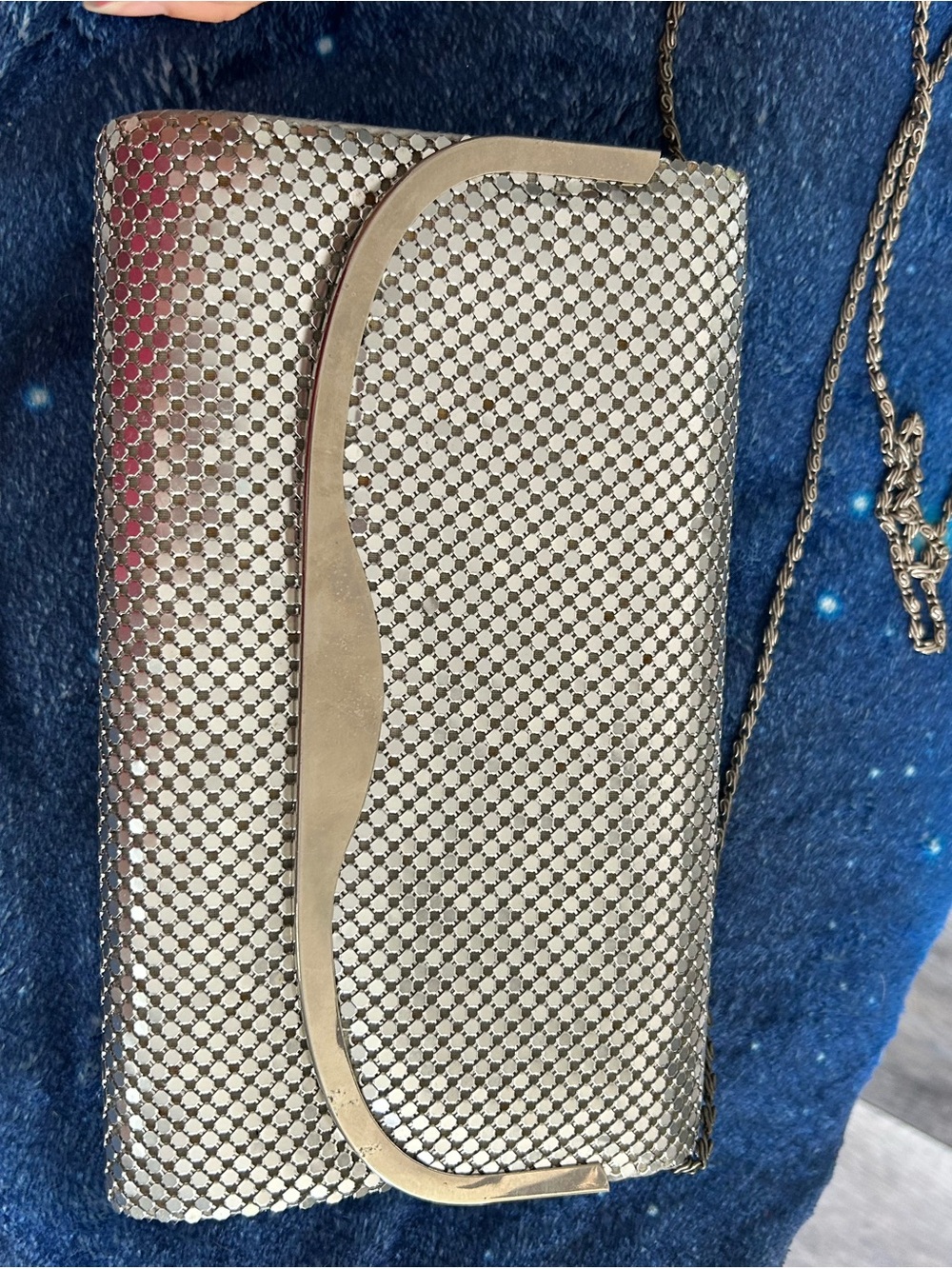 4/$100 Fashion Metallic Evening Clutch - Silver